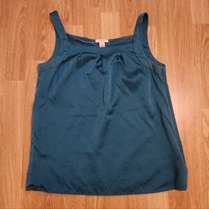 J.Crew Silk Sleeveless Blouse Tank Cami Teal 6